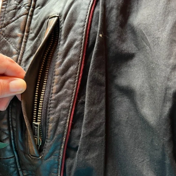 Mens Territory Ahead Leather Motorcycle Jacket XXL